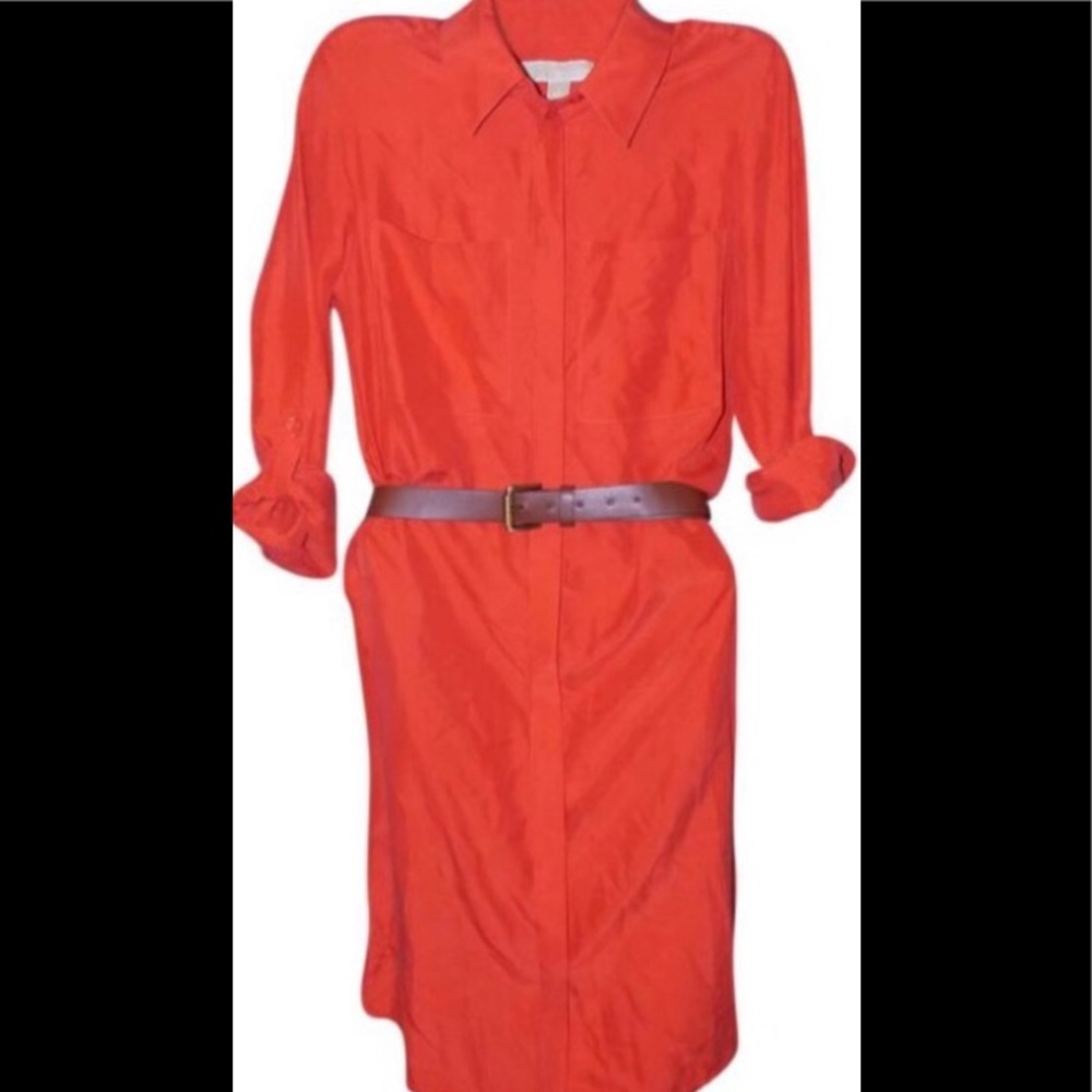 MK silk shirt dress